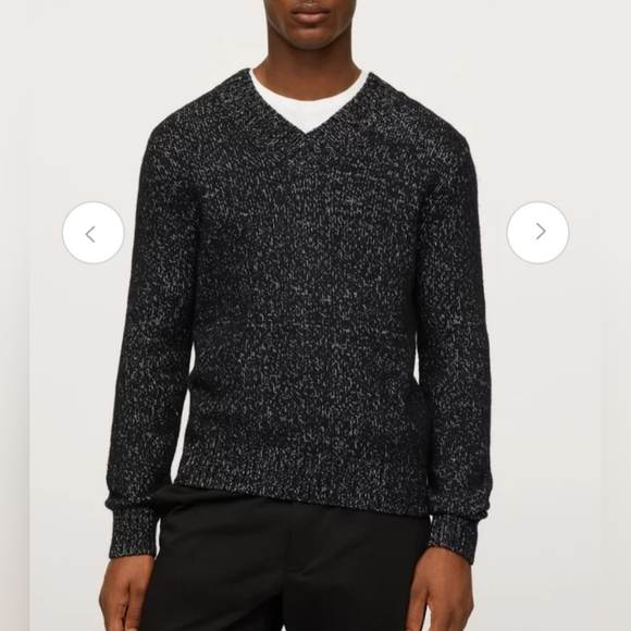 NWT - Mango Men's Wool Blended V Neck Sweater - Size XXL - Picture 2 of 10